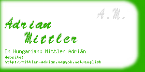 adrian mittler business card