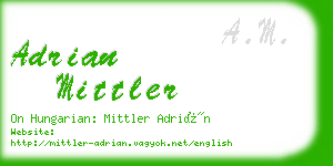 adrian mittler business card